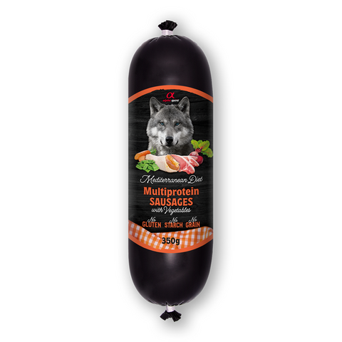Mediterranean Diet Multi-Protein Complete Wet Sausage with Vegetables for Adult Dogs (150g & 350g)