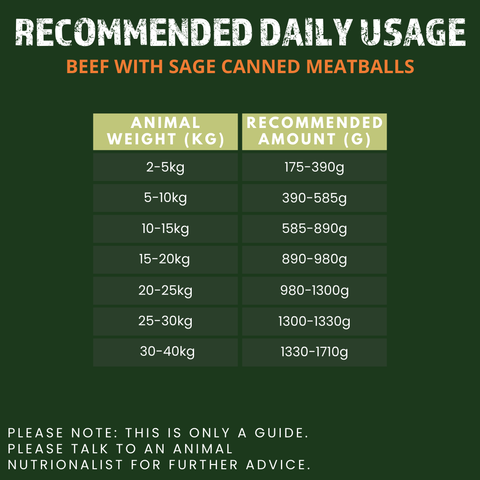 Beef with Sage Canned Meatballs for Dogs (6 x 400g)