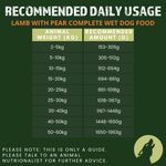 Lamb with Pear Complete Wet Canned Dog Food (6 x 400g)