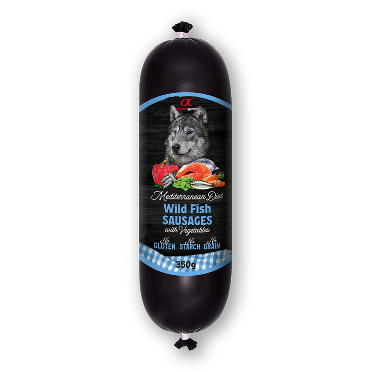 Mediterranean Diet Wild Fish Complete Wet Sausage with Vegetables for Adult Dogs (150g & 350g)