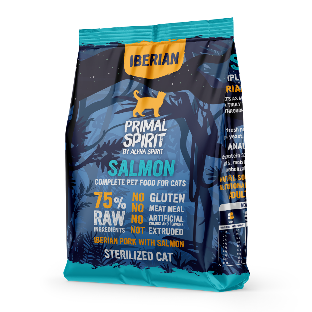 Iberian Salmon Complete Dry Cat Food for Sterilised Cats (1kg)
